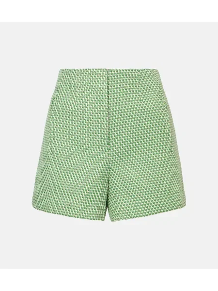 Pantaloni scurți Veronica Beard din tweed verde