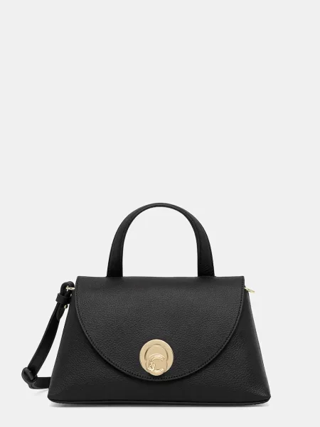 Coccinelle crossbody kabelka dámska kožená NIKLA čierna