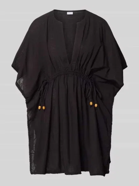 Kaftan z bawełny z dekoltem w serek Jake*s Casual czarna