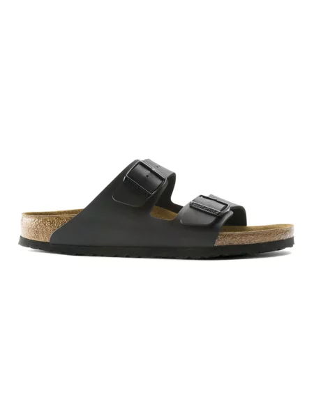 Klapki Birkenstock skórzane czarne