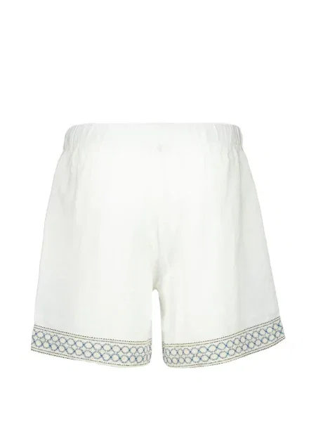 Pantaloni scurți Commas cu broderie alb