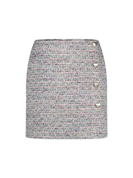 Mała spódnica mini Fabienne Chapot tweedowa w serca