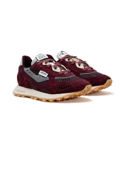 Buty do biegania Run Of skórzane do biegania czerwone