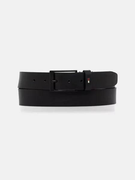 Tommy Hilfiger Kožený opasok čierna