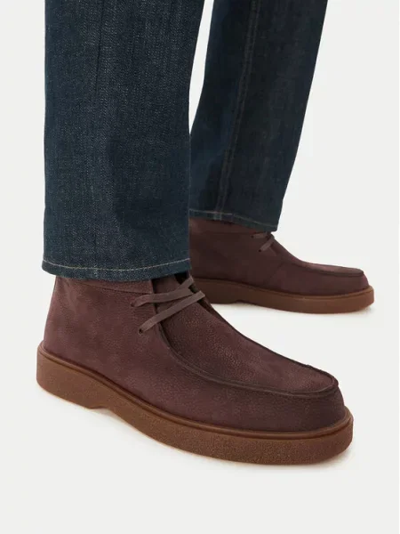 Calvin Klein Auliniai batai Text Rubber Apron Boot Nu ruda