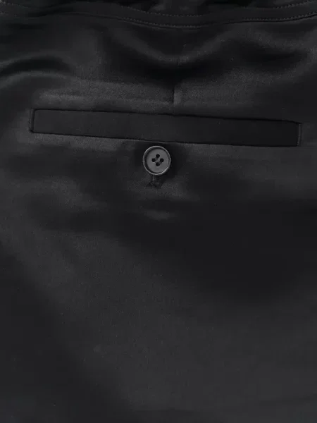 Pantaloni Tonywack din satin cu cordon negru