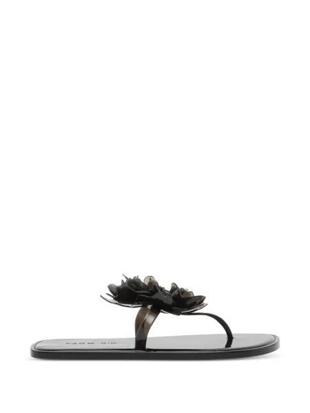 Sandale Farm Rio cu model floral fără toc negru