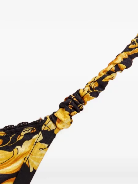 Raštuotos dirželis stringai Versace juoda