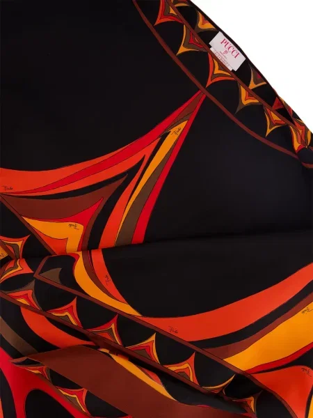 Rochie maxi Pucci cu imagine negru