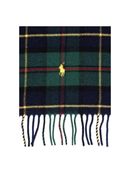 Polo Ralph Lauren szalik wełniany wzorzysty zielony