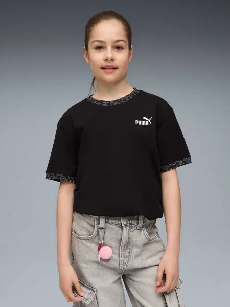 Дитяча Футболка PUMA Ess Graphic Animal Tee комбінований верх чорний
