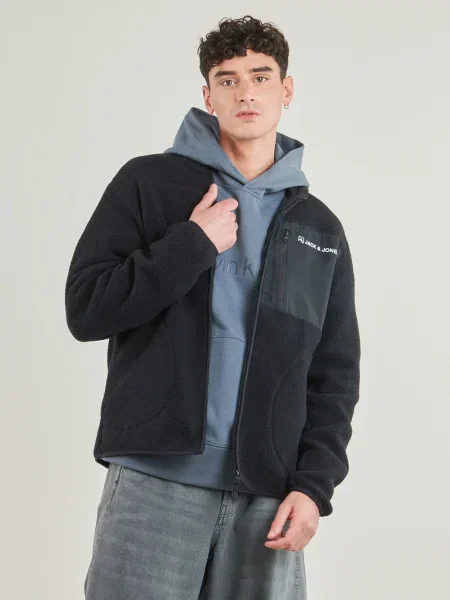 Teddy mikina Jack & Jones čierna
