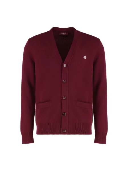 Kardigan Gucci z kaszmiru czerwony