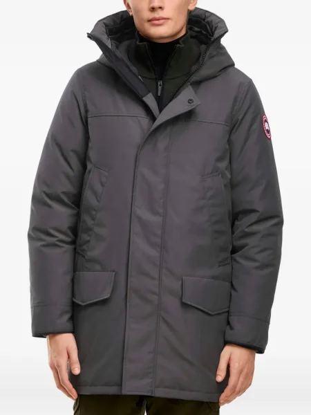 Geacă Canada Goose cu glugă gri