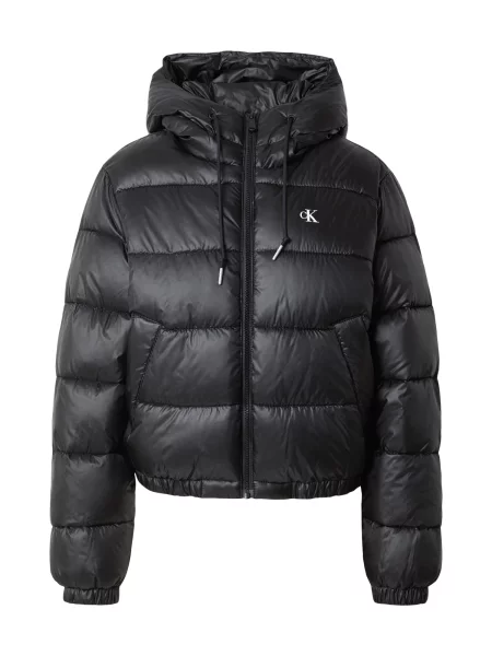 Calvin Klein Jeans Geacă de iarnă Cropp Fit negru