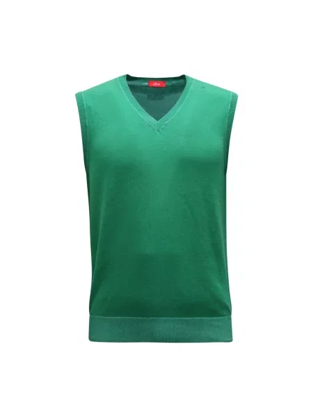 Sweter Altea z dekoltem w serek zielony