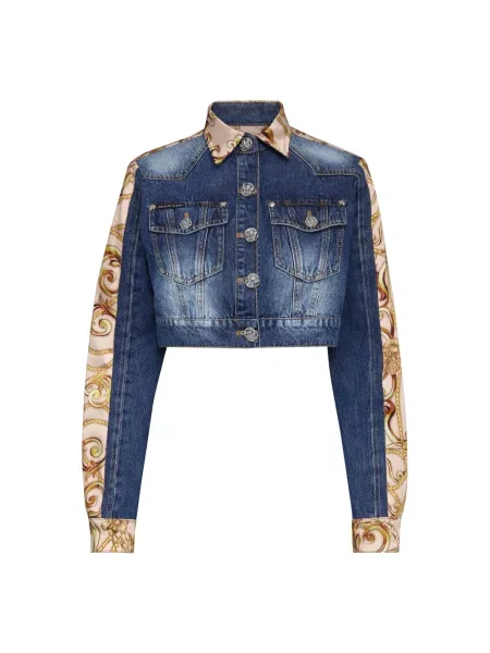 Kurtka jeansowa Philipp Plein niebieska