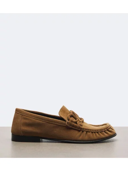 Pantofi loafer Loewe din piele de căprioară maro