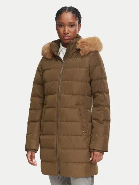 Tommy Hilfiger Зимно яке Heritage Tyra  Тъмнозелен