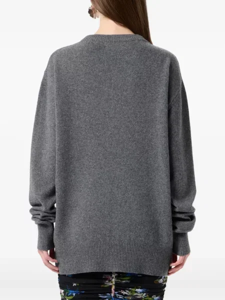 Pulover Blumarine cu model floral cu mărgele gri