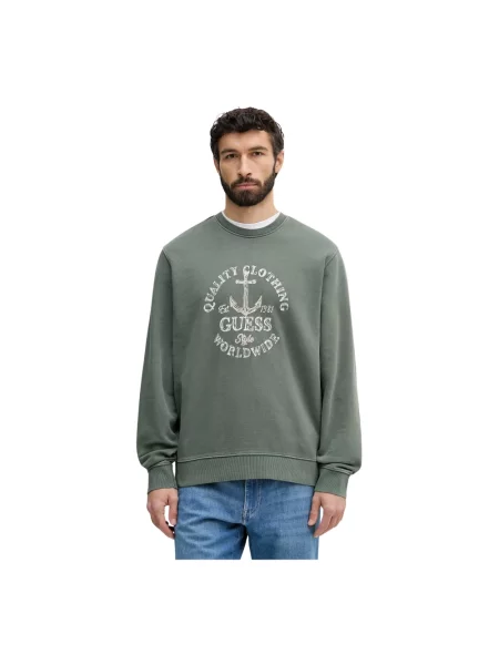 Bluza Guess z logo zielona