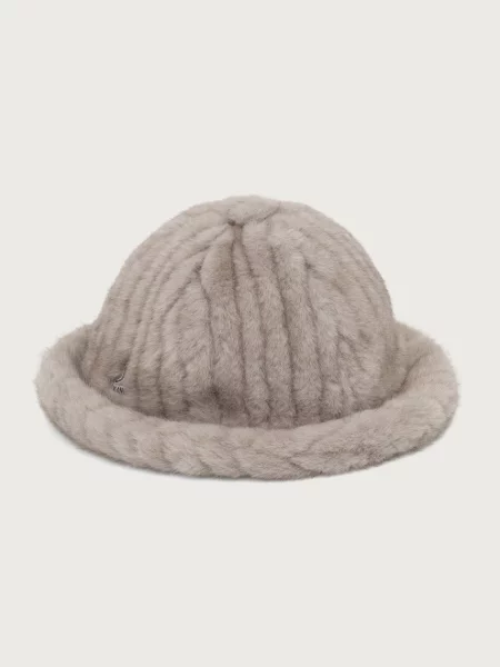 Kangol pălărie pentru femei FAUX FUR CASUAL gri