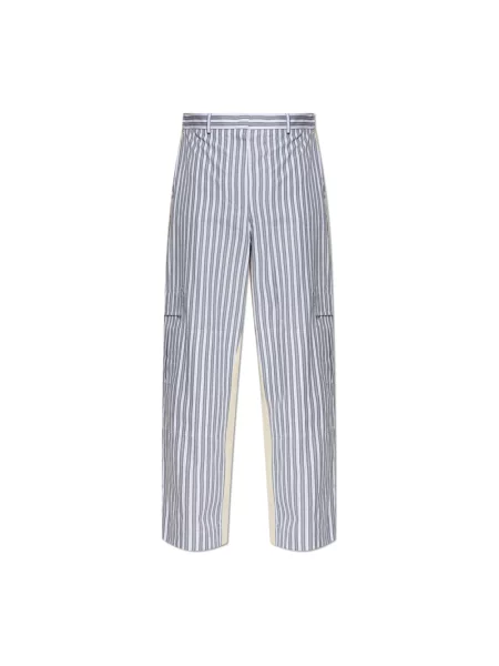 Spodnie cargo Stella Mccartney w paski niebieskie