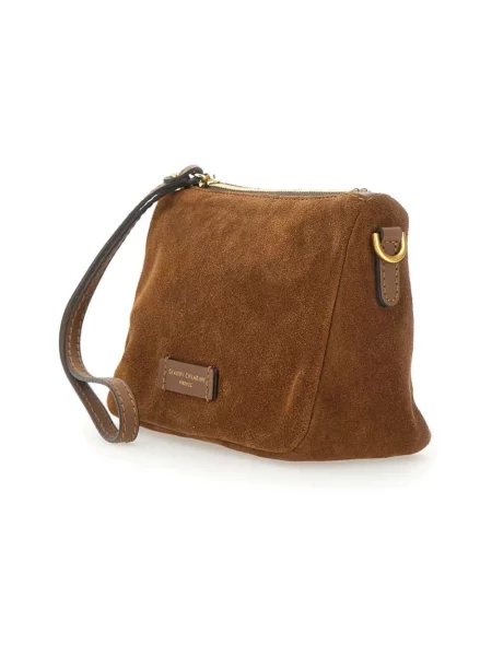 Gianni Chiarini torebka zamszowa NORA POUCH brązowa