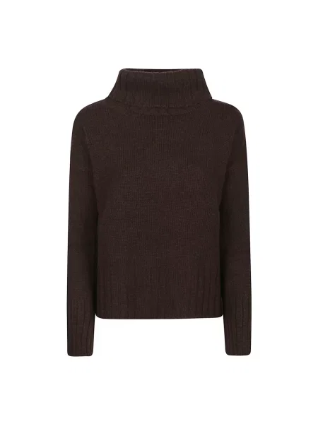 Sweter z golfem Aragona z długim rękawem brązowy