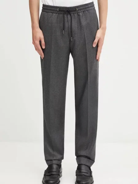 Paul Smith pantaloni de lână drept negru