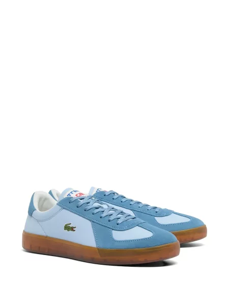 Sneakerși Lacoste din piele de căprioară albastru