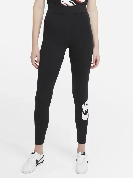 NIKE Nsw Essntl Gx Hr Легінси спортивні Текстиль чорний