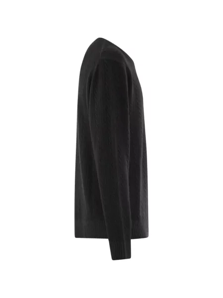 Sweter Alpha Studio wełniany czarny