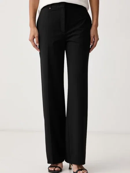 Tommy Hilfiger pantaloni straight pentru femei negru