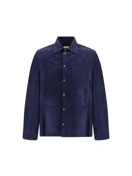 Koszula dżinsowa Brunello Cucinelli niebieska