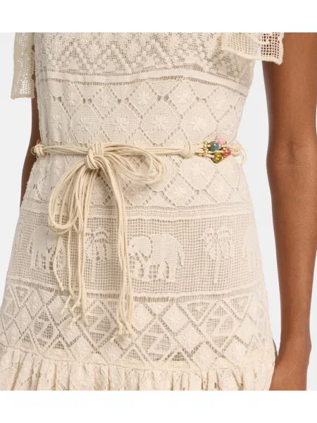 Rochie midi Zimmermann din dantelă alb