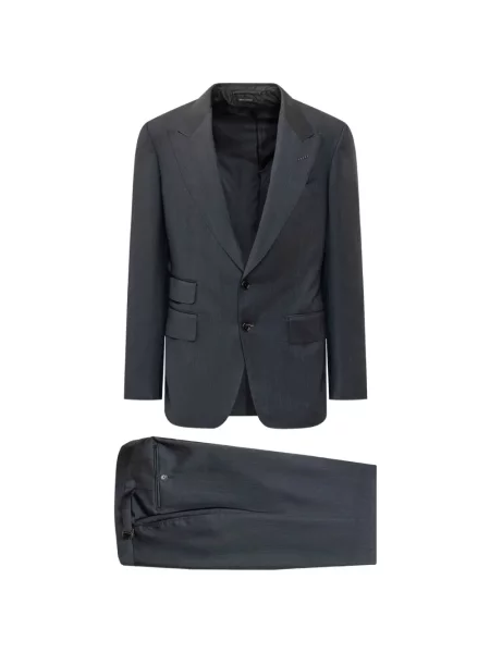 Costum Tom Ford cu rever albastru