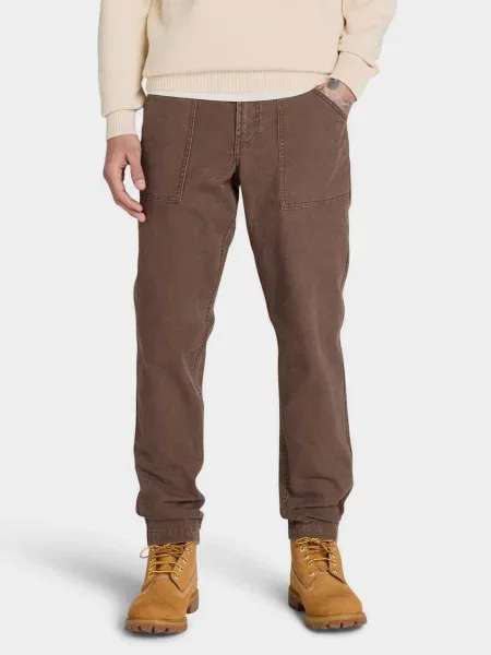 Штани повсякденні Timberland Goffstown Washed Canvas Fatigue коричневий