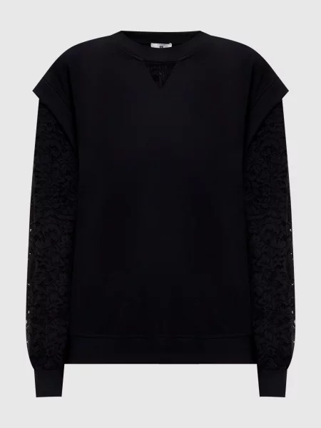 Джемпер з мереживом Twinset чорний