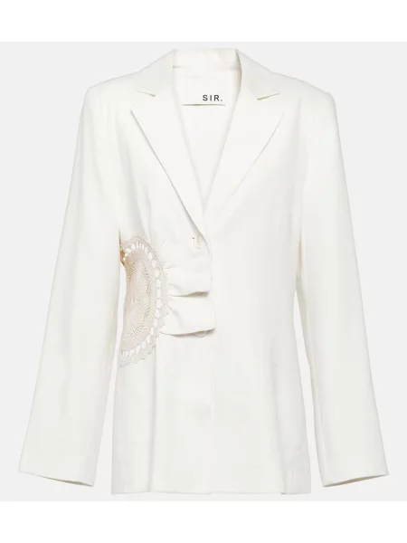 Laneni laneni blazer Sir bež