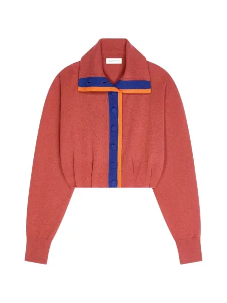 Decupat cardigan Dries Van Noten din cașmir roșu