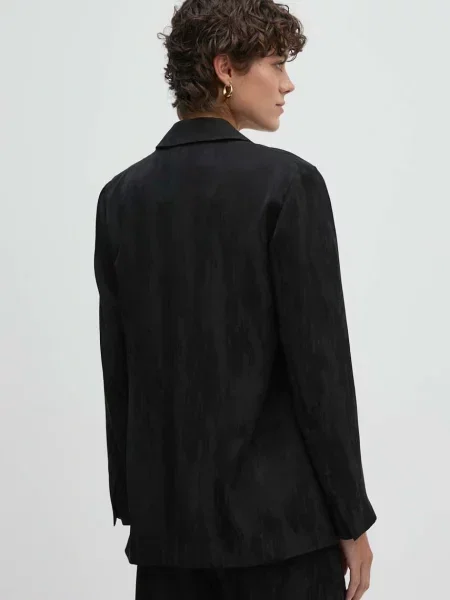 Sisley blazer din amestec de in desfacut neted negru