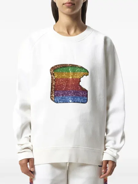Hanorac Marc Jacobs cu paiete alb