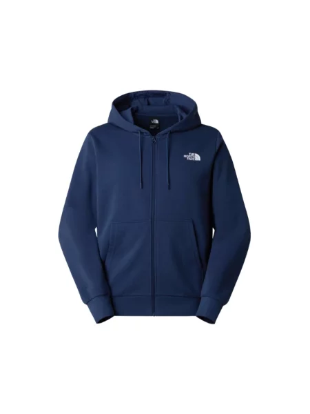 Sweter The North Face z kapturem niebieski