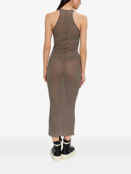 Πλεκτή κοστούμι μίντι φόρεμα Rick Owens με μήκος μέχρι το γόνατο γκρι