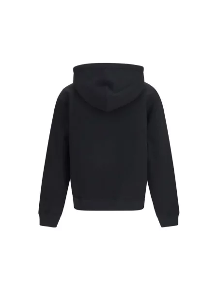 Bluza z kapturem Jil Sander z kapturem z logo czarna