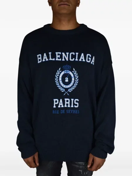Hanorac Balenciaga cu imagine albastru
