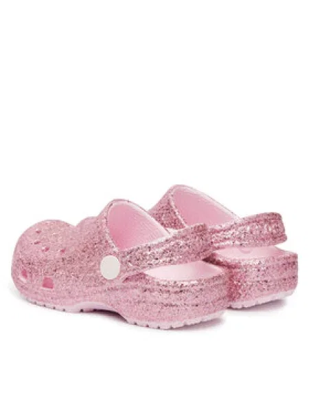 Crocs Natikači Classic Chunky Glitter Clog T roza