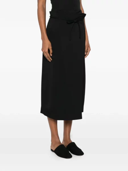 Fustă midi Calvin Klein Collection cu legături negru