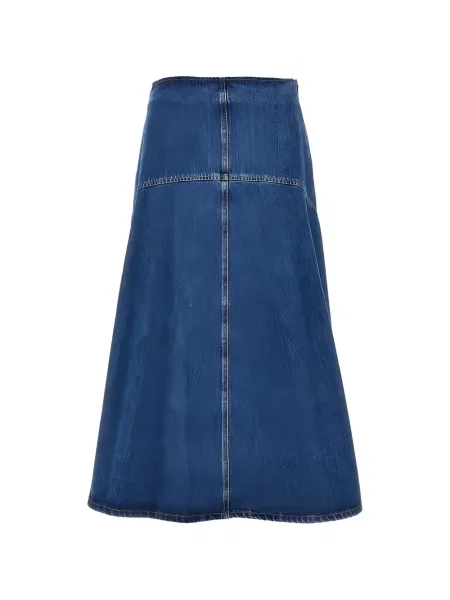 Fustă Weekend Max Mara în linie A albastru